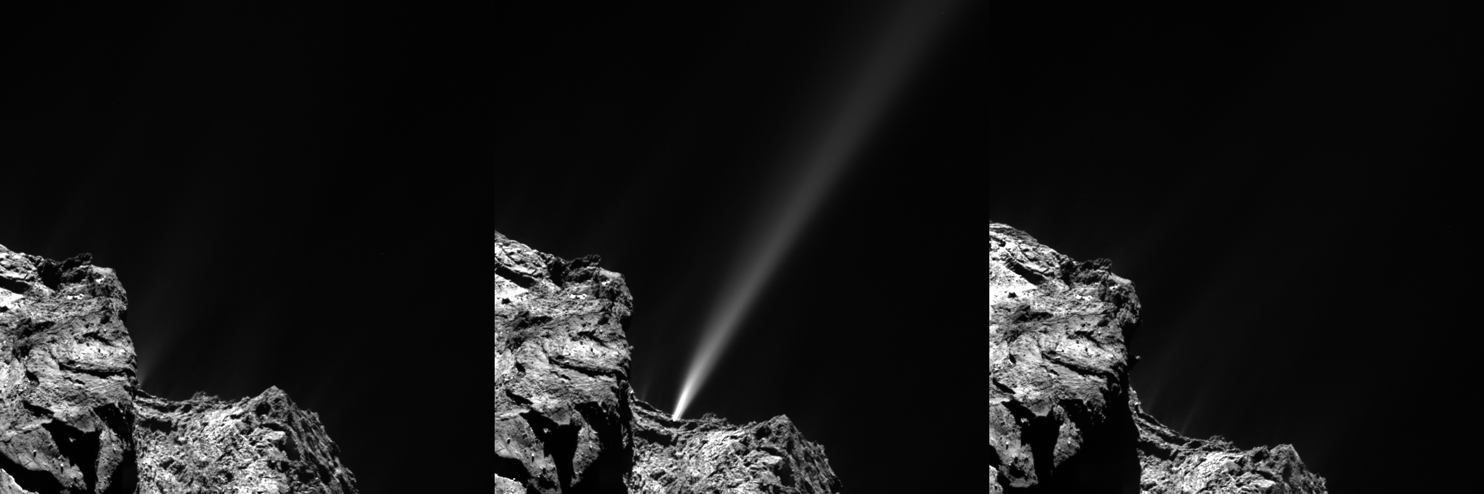 Komet67P/Churyumov-Gerasimenko mit auffälligem kurzlebigem Jet