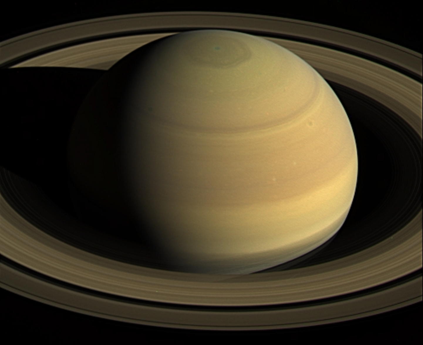 Blick auf die nördliche Hemisphäre Saturns, Einzelbild aus Movie